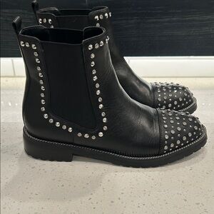 NWT Kurt Geiger Raven Black Studded Ankle Boots